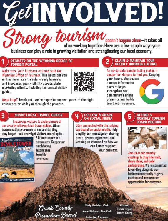 Get involved Devils Tower Country tourism flyer