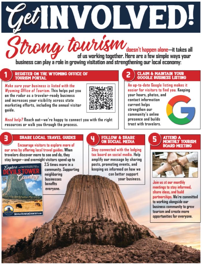 Get involved Devils Tower Country tourism flyer