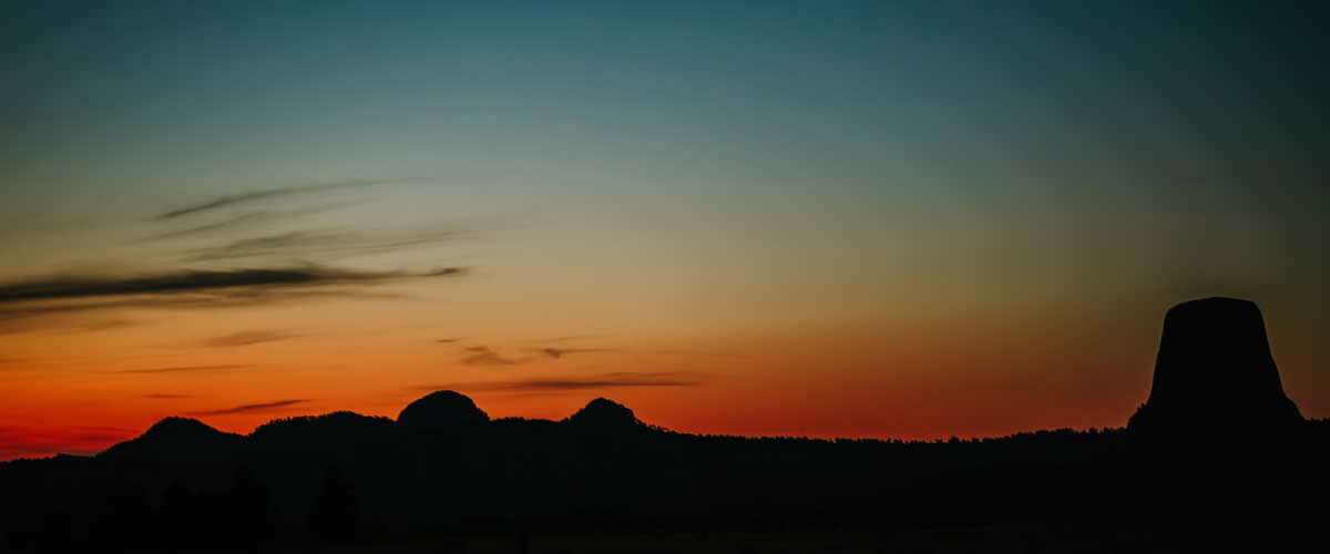 Devils Tower Sunset