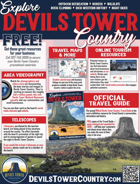 Devils Tower Country promotional business flyer
